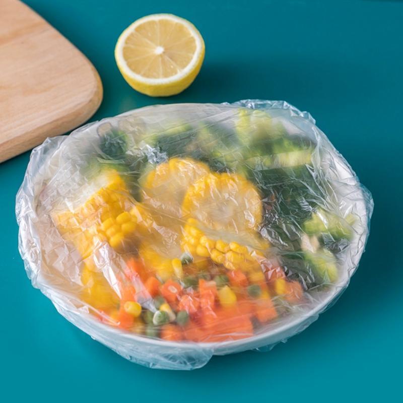 100 Pcs Elastic Fresh Keeping Bags Seal Caps for Outdoor Picnic Food Storage