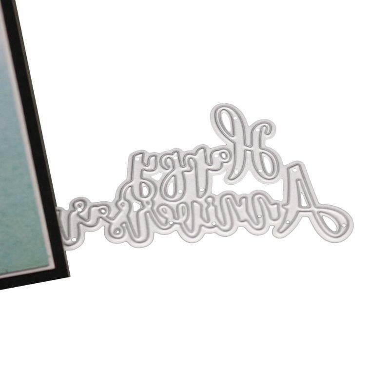 Happy Anniversary Metal Cutting Dies Stencil DIY Scrapbooking Album Paper Card