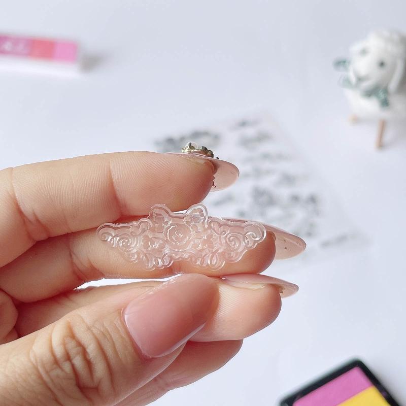 Blossom Themed Silicone Stamp Seal for DIY Handmade Art Crafts Photo Paper Decor