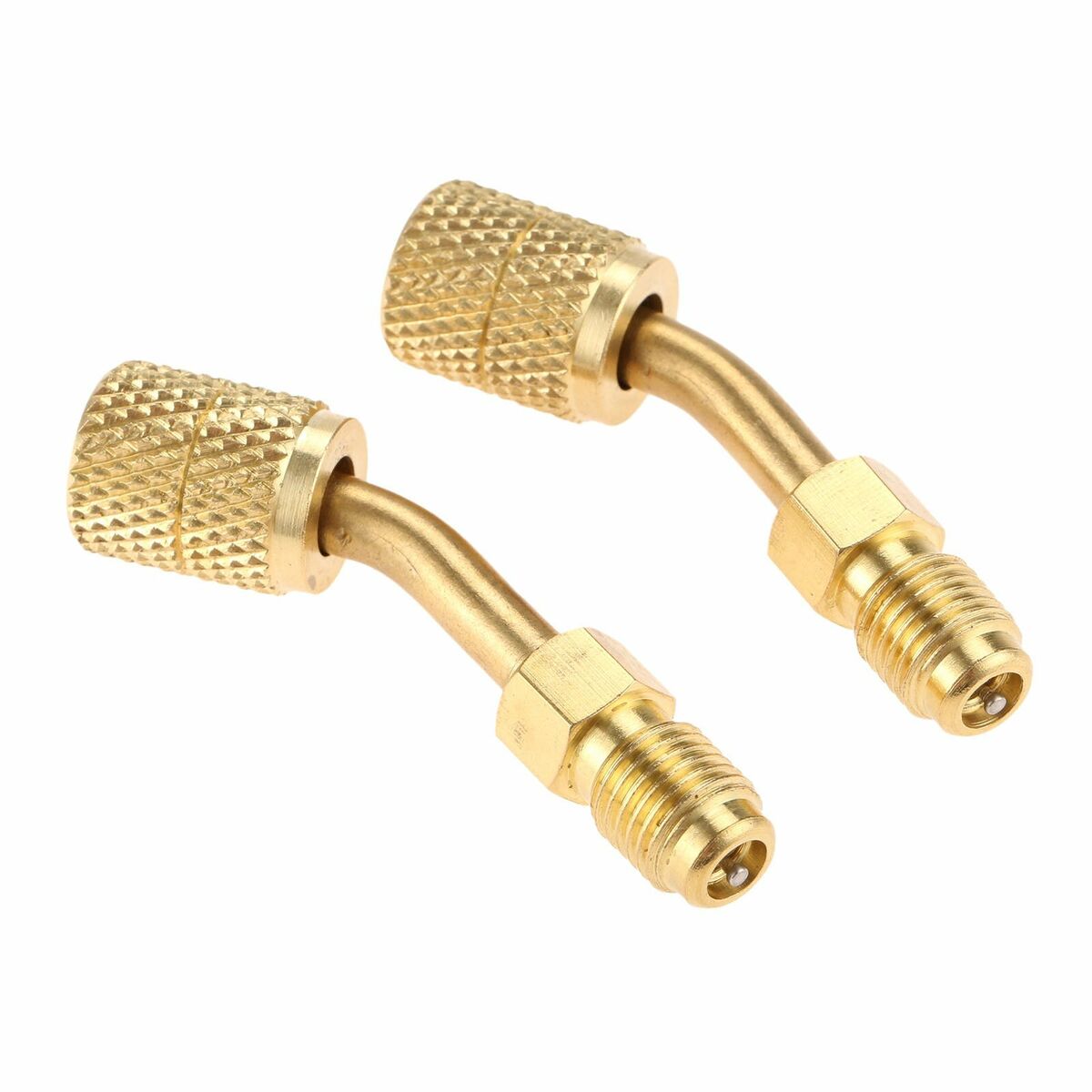 2Pcs R-410A Adapter 1/4" SAE M to 5/16"F for R410a Mini Split Air Conditioners