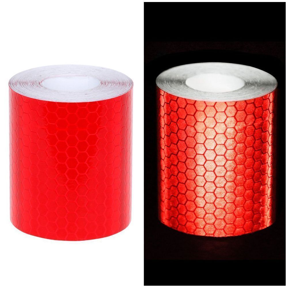 2 pcs 50mm × 3 meter Adhesive Tape Warning Tape Reflector Tape Security Ma O1L1