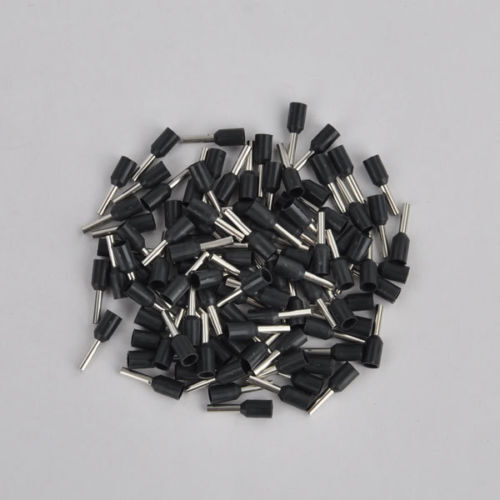 100 Wire Coppers Crimp Connector Insulated Ferrule Cord End Terminal E1510 Black