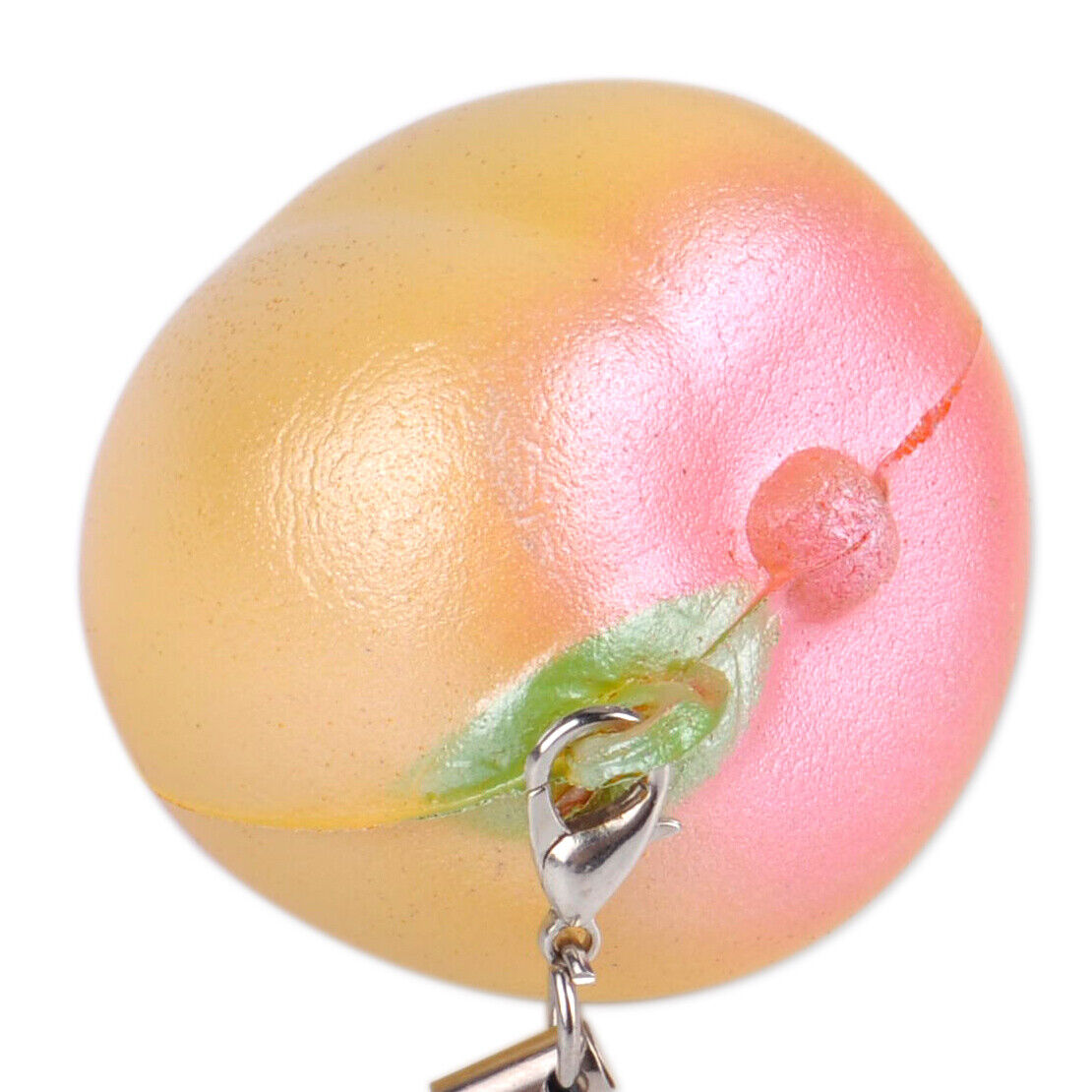 3.5cm Peach Scented Fruit Bread Slow Rising Charm Keychain Phone Strap Li