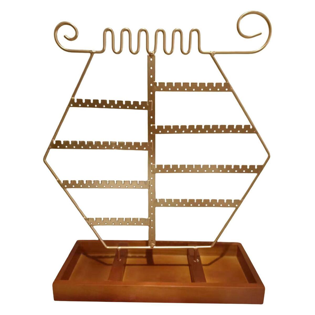 Jewelry Display Stand Nail Polish Chains Brooches with Jewelry Tray