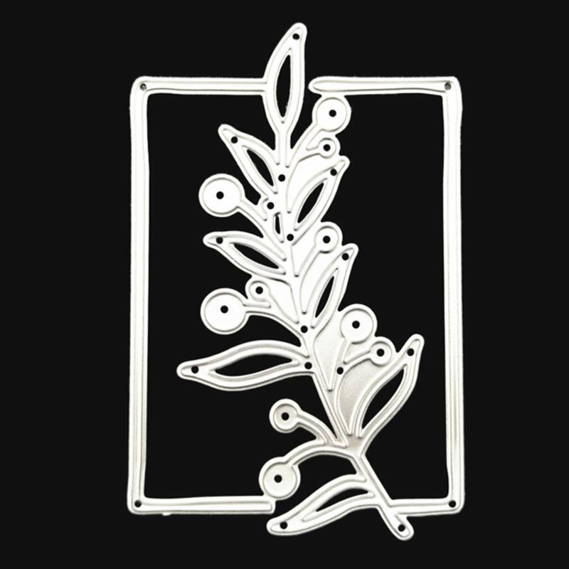 Tree Metal Die Cuts Plants Lace Border Carbon Steel Cutting Dies for Crafts