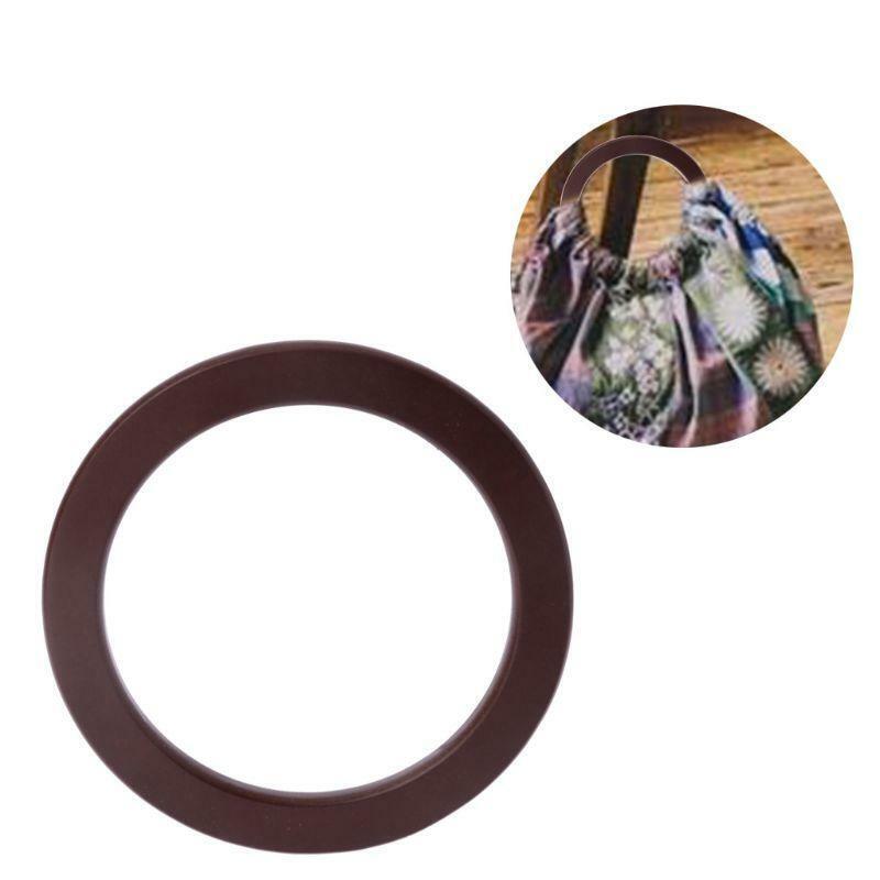 Wood Round Shaped Handle Replacement for Handbags Women Travel Causal Beach Bags