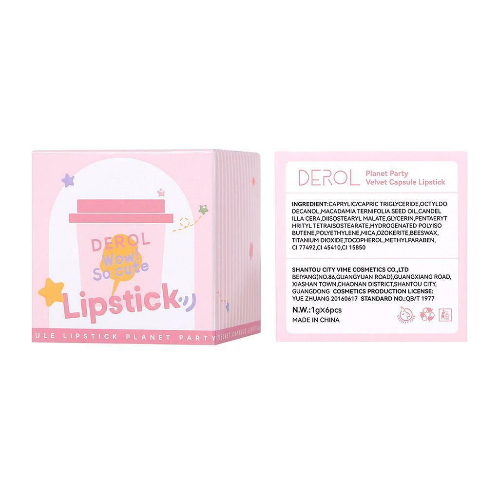 Capsule Lipstick Set Cute Waterproof Lip Stick Lip Tint for Cosmetics Girls