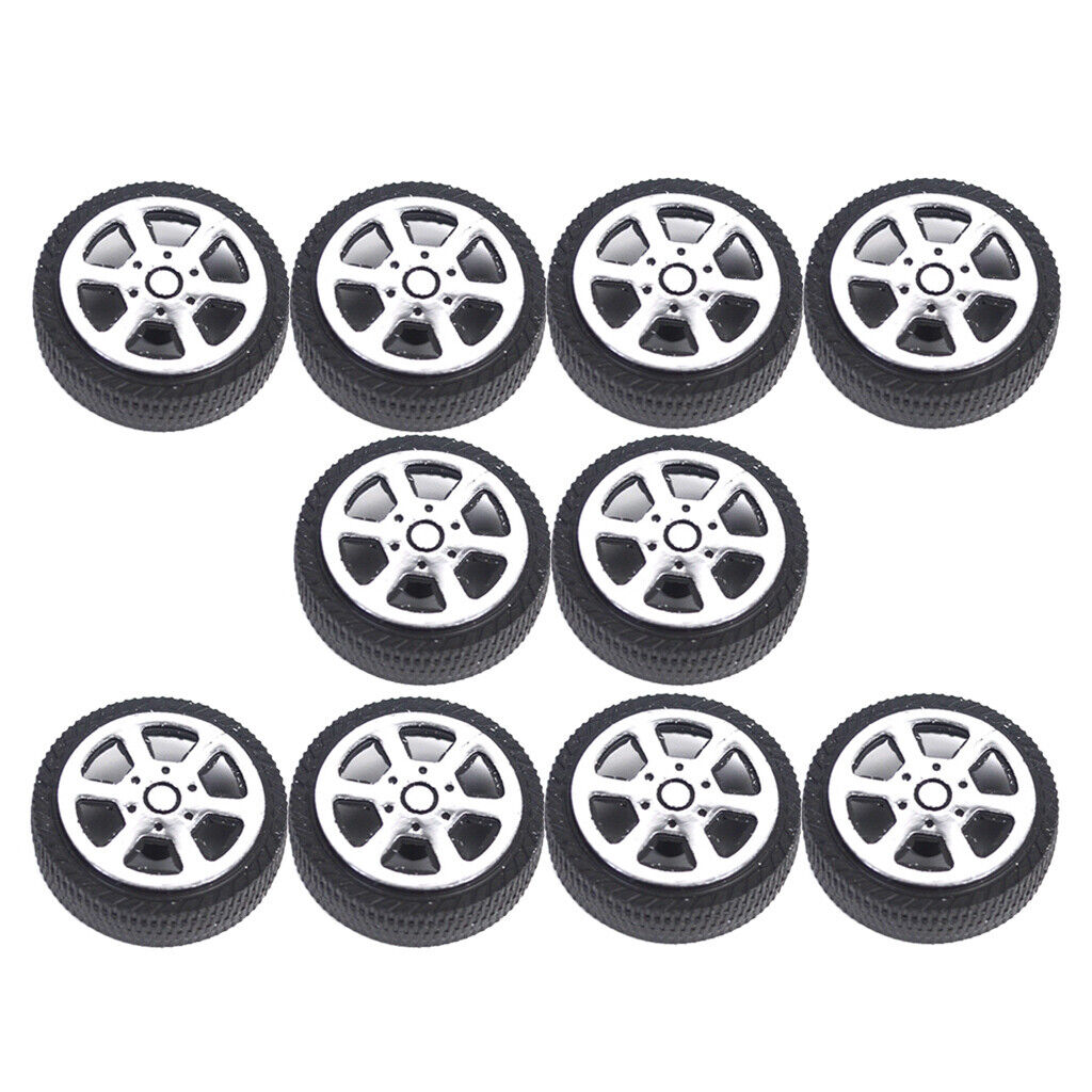 60pcs/ Plastic 30mm RC Car Tires RC DIY  Replacement Accessory