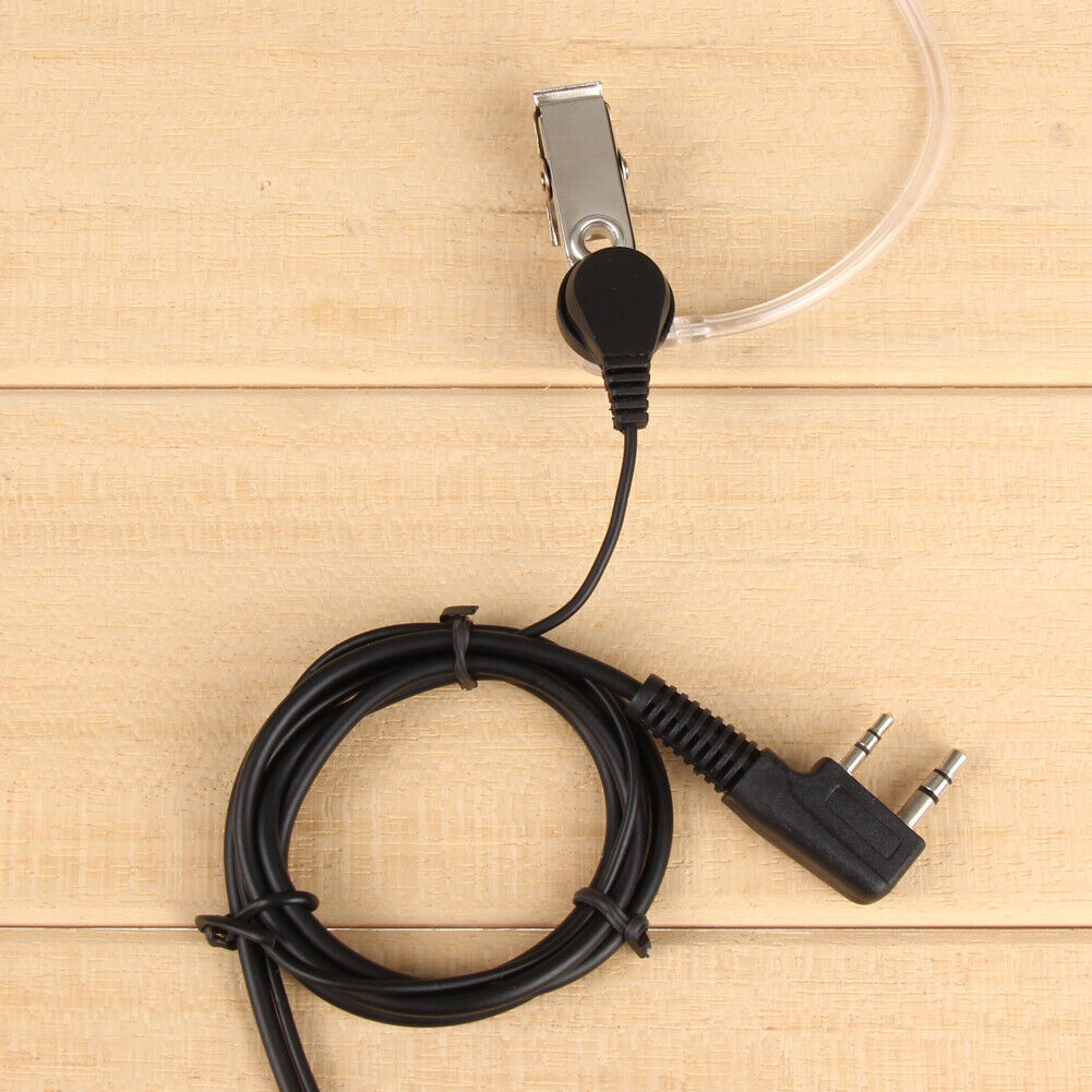 2 Pin Acoustic Tube Headset PTT Mic Earpiece for Baofeng for Kenwood Radio