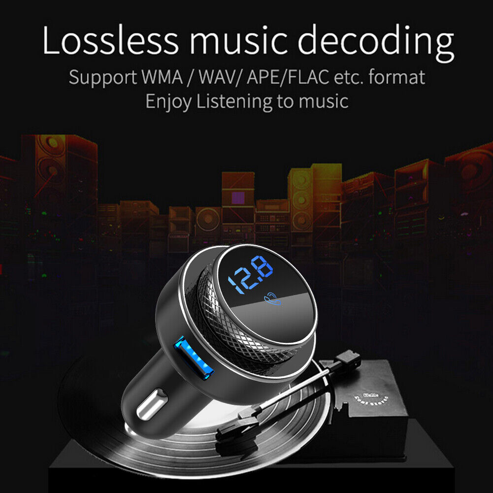 GC16 Car FM Transmitter Bluetooth-compatible Handsfree MP3 Player QC3.0 USB