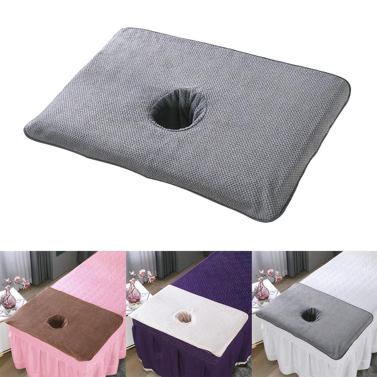 2Pcs Massage Table Cover with Face Breath 50x80cm Reusable for Beauty Salon