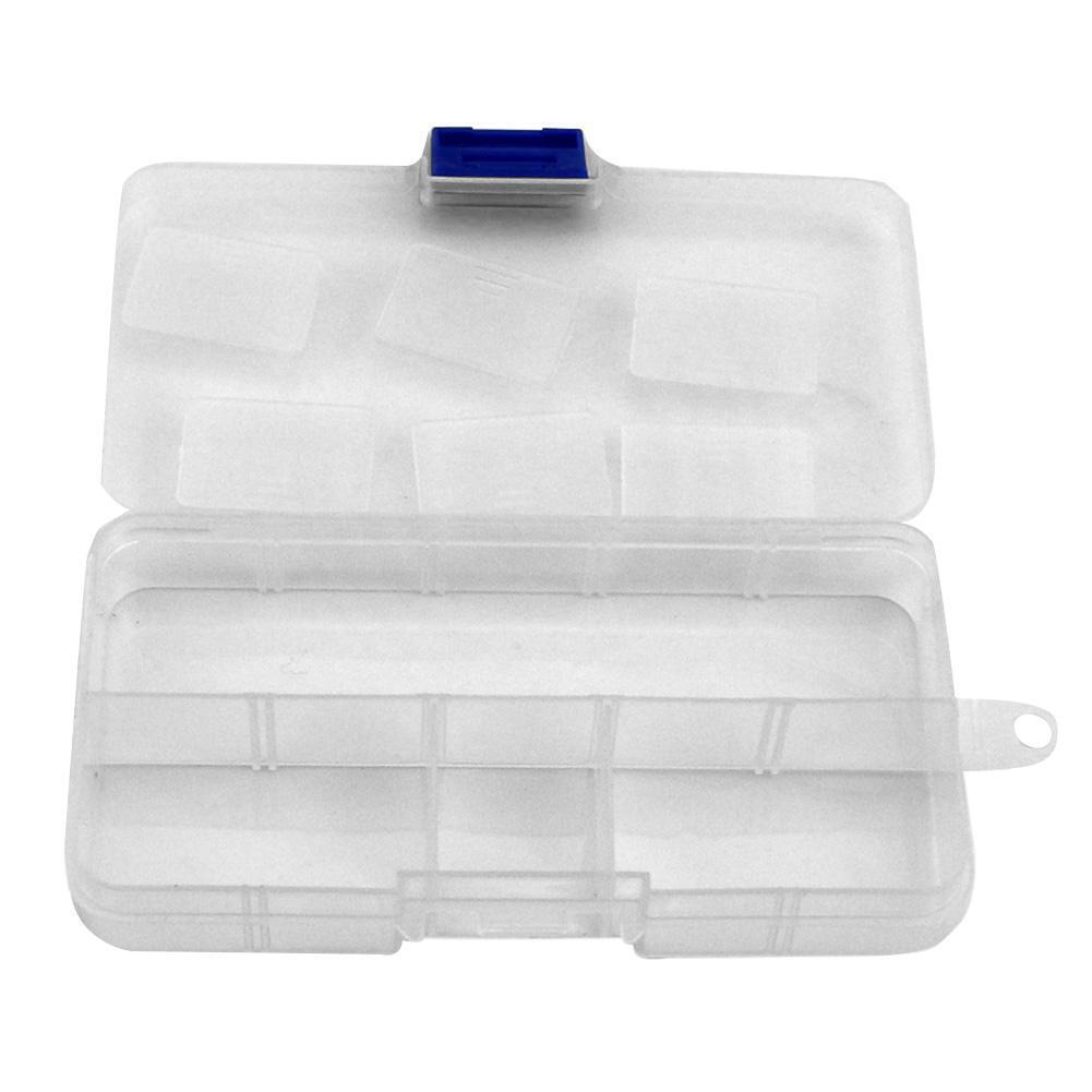 10 Slots Portabel Plastic Fishing Lure Hook Tackle Box Tool Storage Case