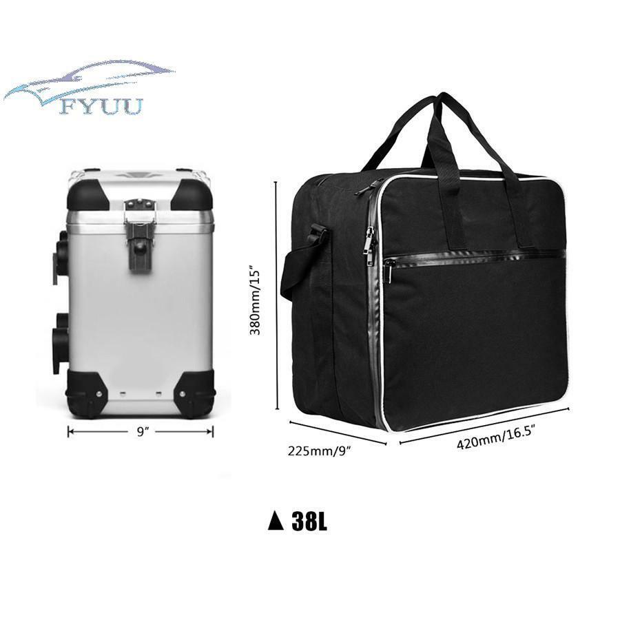3x Side Rear Top For BMW R1200GS Adventure Black Cases Bags Adjustable Inner Bag
