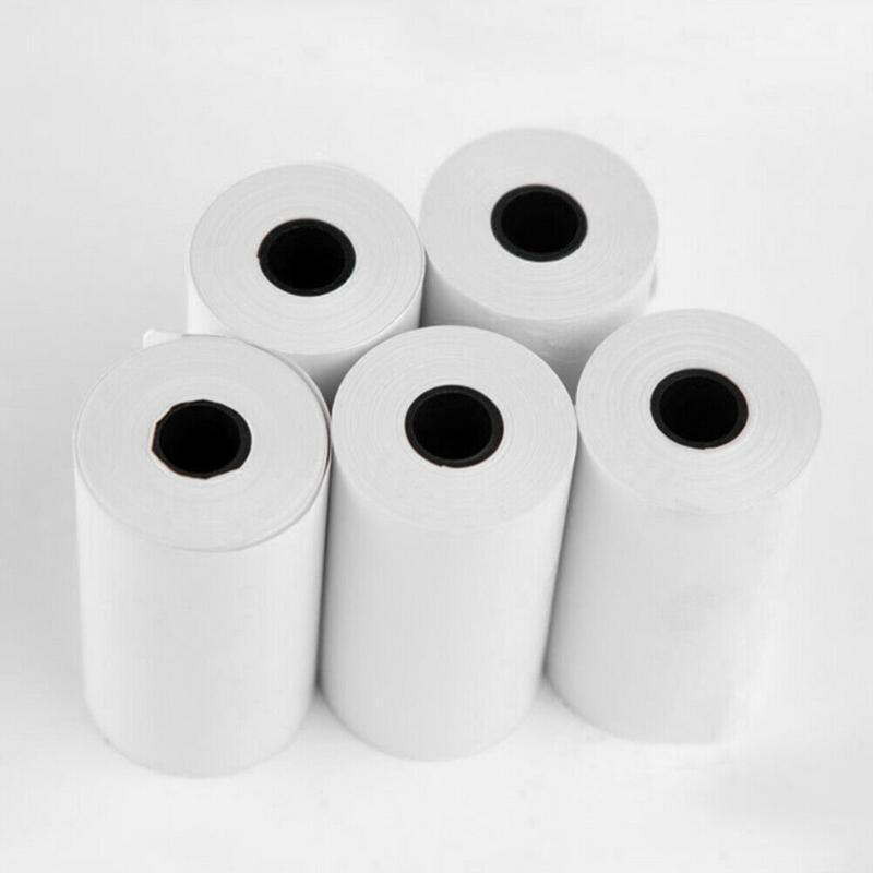 10 Rolls White Kids Camera Wood Pulp Thermal Paper Instant Photo Print Paper