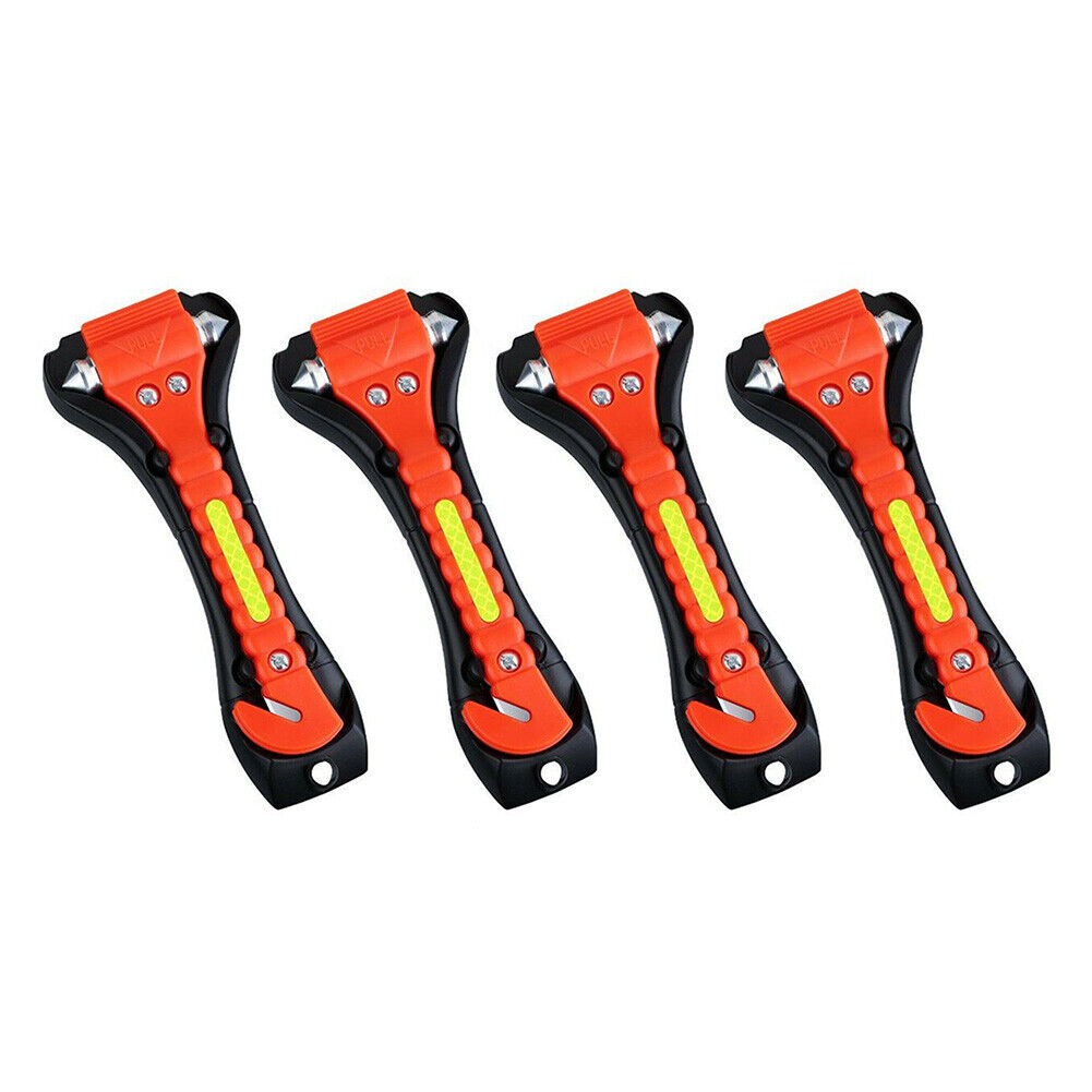 4pcs 2 in 1 Car Safety Rescue Emergency Hammer Escape Window Glass Breaker