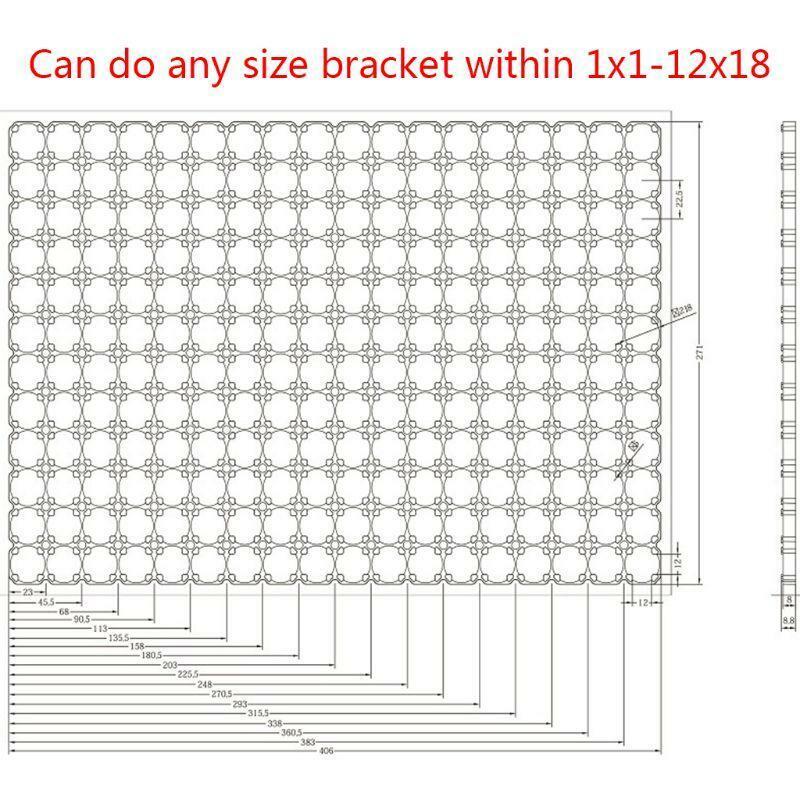 20PCS 1x2 Battery Holder Bracket Safety Plastic Cell Brackets for 21700 Battery