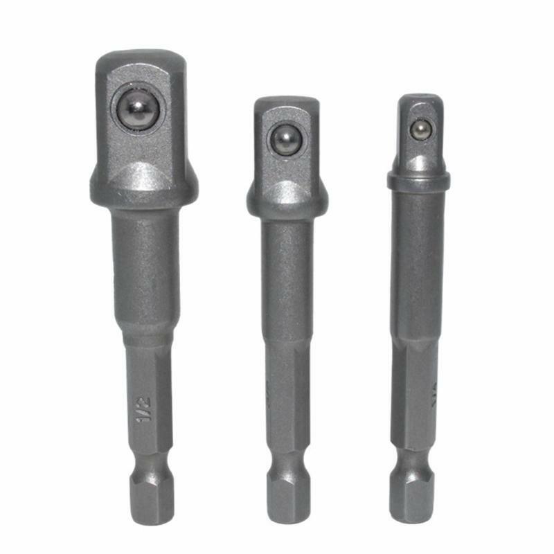 6pcs Hex Shank Wrench Drive Power Extension Drill Bit Socket Adapter Holder Tool