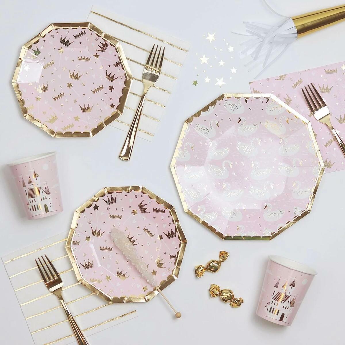 Elegant Disposable Dinner Plate for Thanksgiving Bridal Shower Graduation