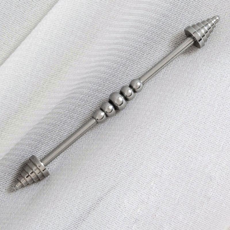 Triangle Long Body Piercing Retainer for Women Men Flexible Straight Barbell