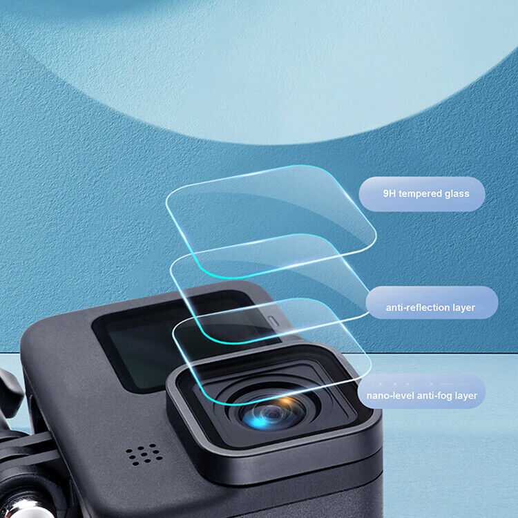 HD Glass Camera Lens UV Protection Lens Cap for GoPro Hero 10 Camera Parts A2UK