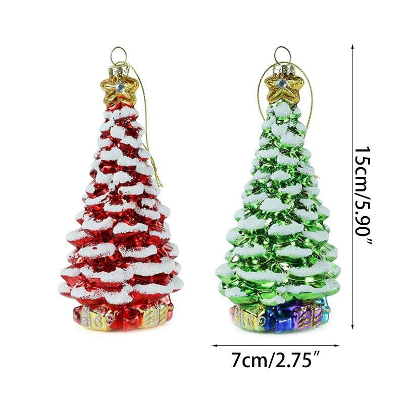 Realistic Glass Tree Christmas Hanging Ornament for Holiday & Party Decoration