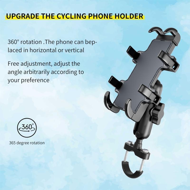 Motorcycle Handlebar Phone Stand Shockproof Anti Shedding Scooters Phone Holder
