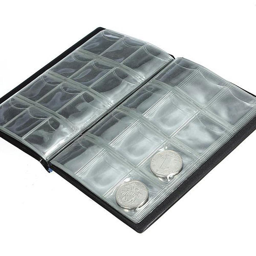 120 Coin Cases Holder Collection Penny Album Book Pockets Storage Fashion