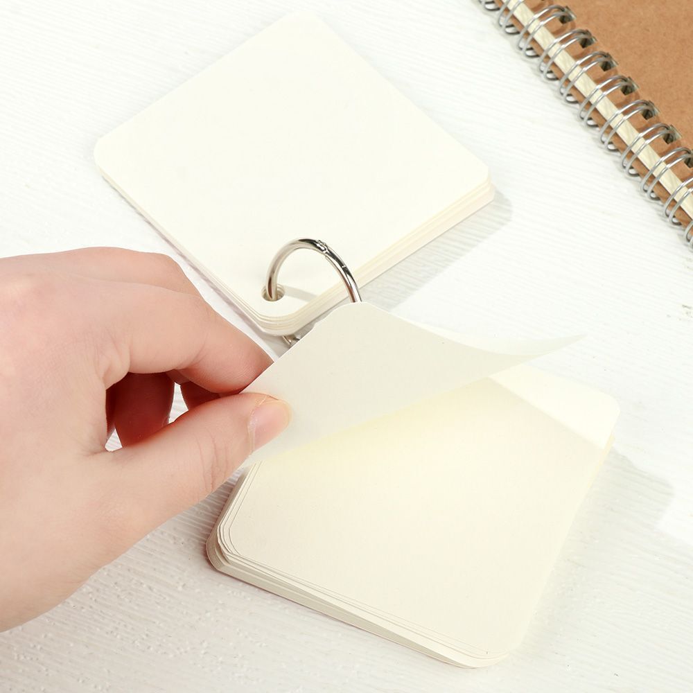 Record Cards with Binder Rings Revision Cards Mini Notepads Blank Study Cards