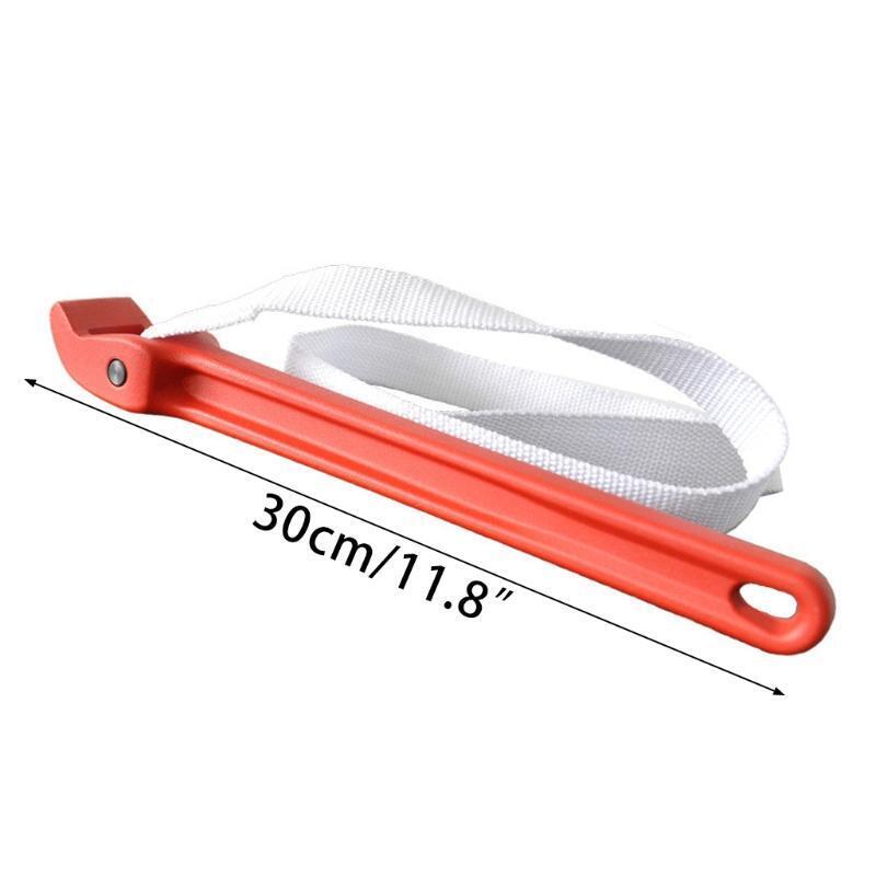 12-Inch Strap Wrench Ideal for Use on Polished Pipe Irregular Shapes Light