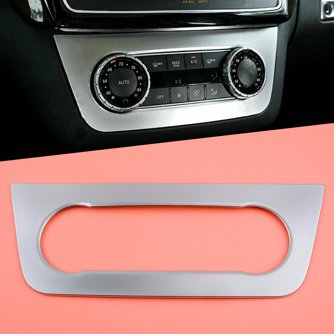 Chrome AC Switch Adjust Panel Trim Cover Fit for Benz ML GL GLE GLS Class