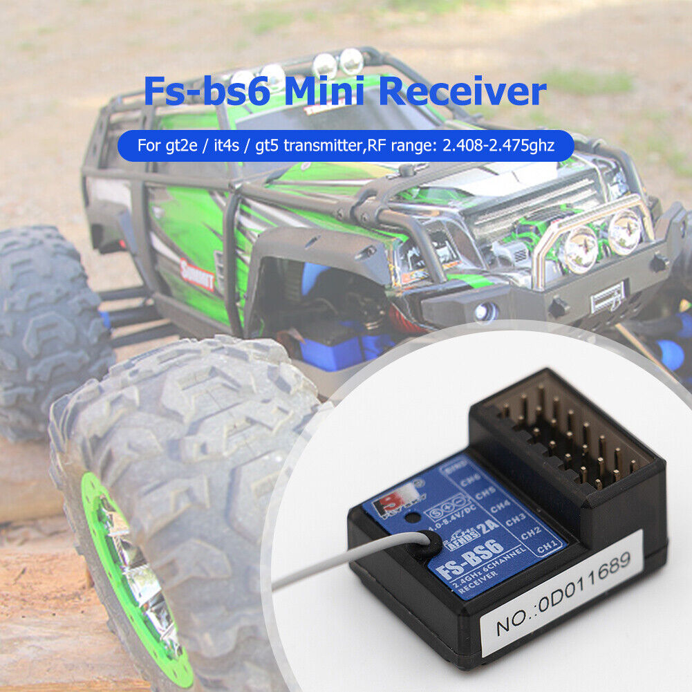 FlySky FS-BS6 6CH Mini Receiver for GT2E/IT4S/GT5 RC Controller Transmitter