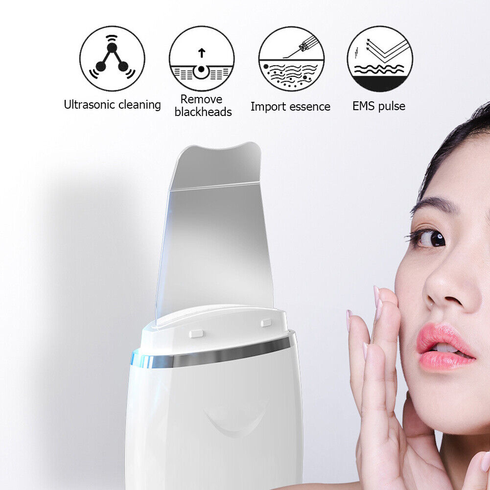Ultrasonic Skin Scrubber Acne Blackhead Removal Exfoliating Peeling Spatula