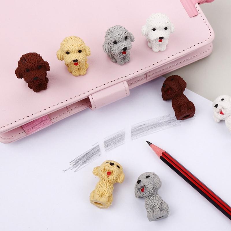 Small Little Puppy Erasers Random Color 36 Pack Gift for Children Student Kids