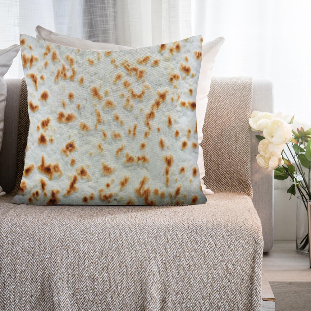 Snack Tortilla Pattern Linen Pillowcase Square Pillow Cover for Home (6)
