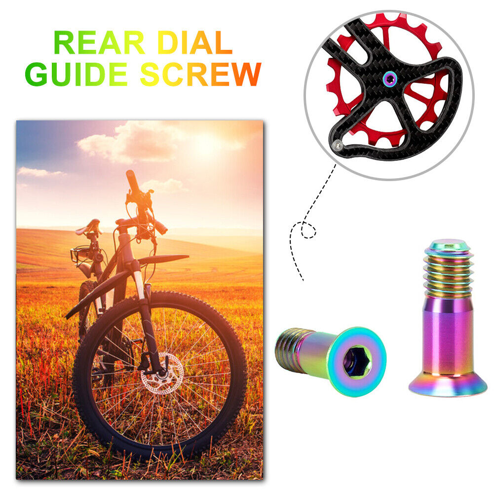 2pcs Allen Head Bike Rear Derailleur Pulley Bolts M5x14.2 (Multicolor)