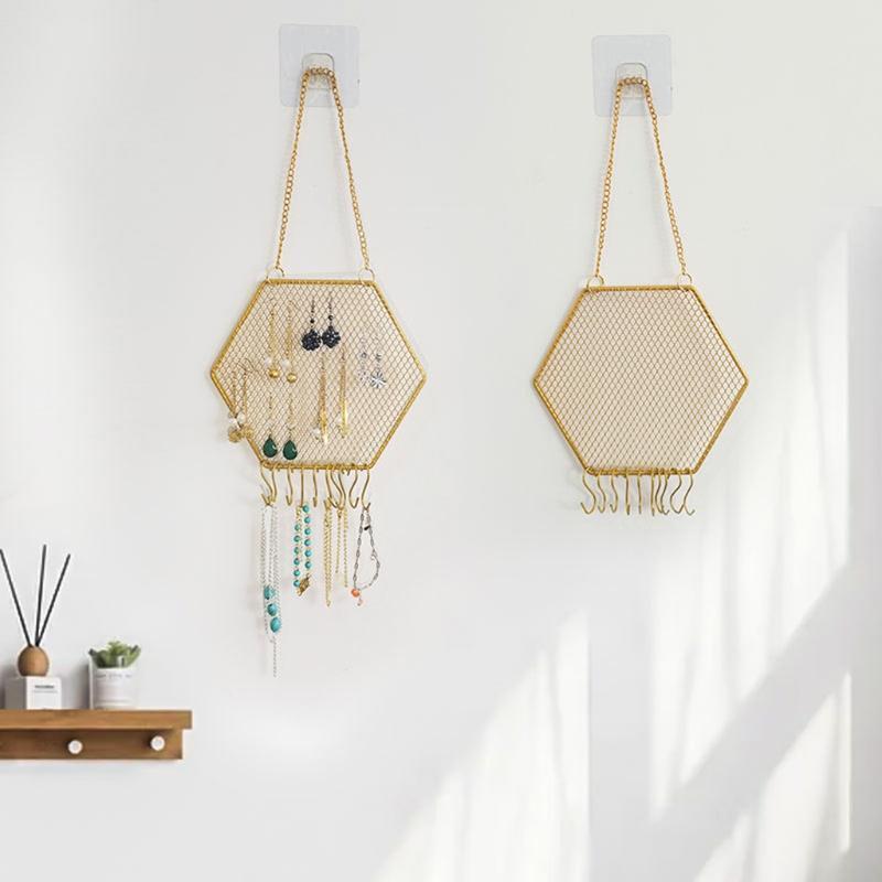 Exquisite Jewelry Display Stand with Hooks for Stud Earring Dangle Wall Hanging