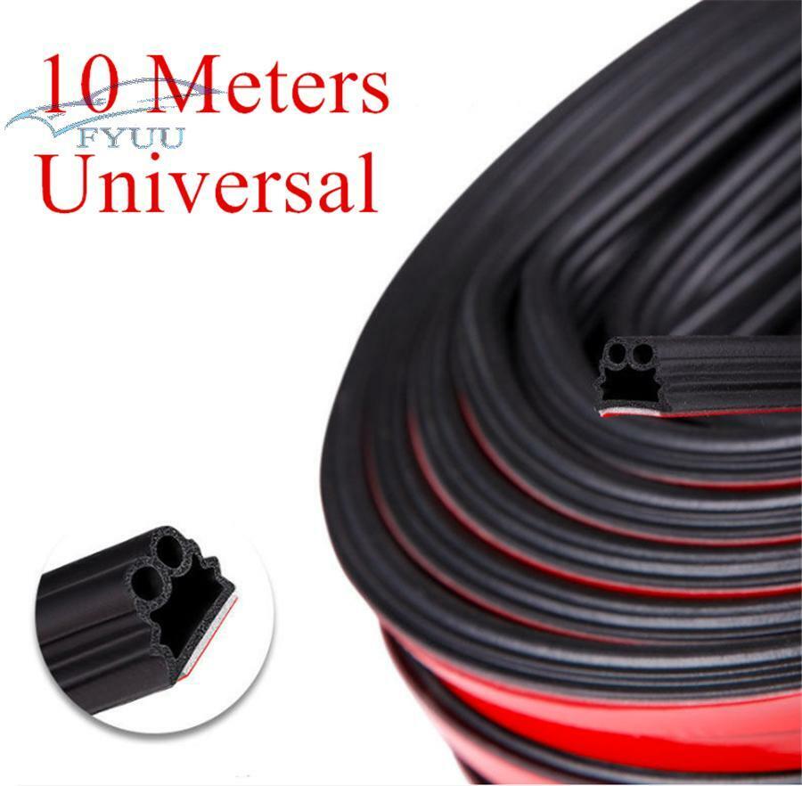 10M Car Thickening Auto Door Waterproof Soundproof Rubber Seal Strip -12mmx10mm