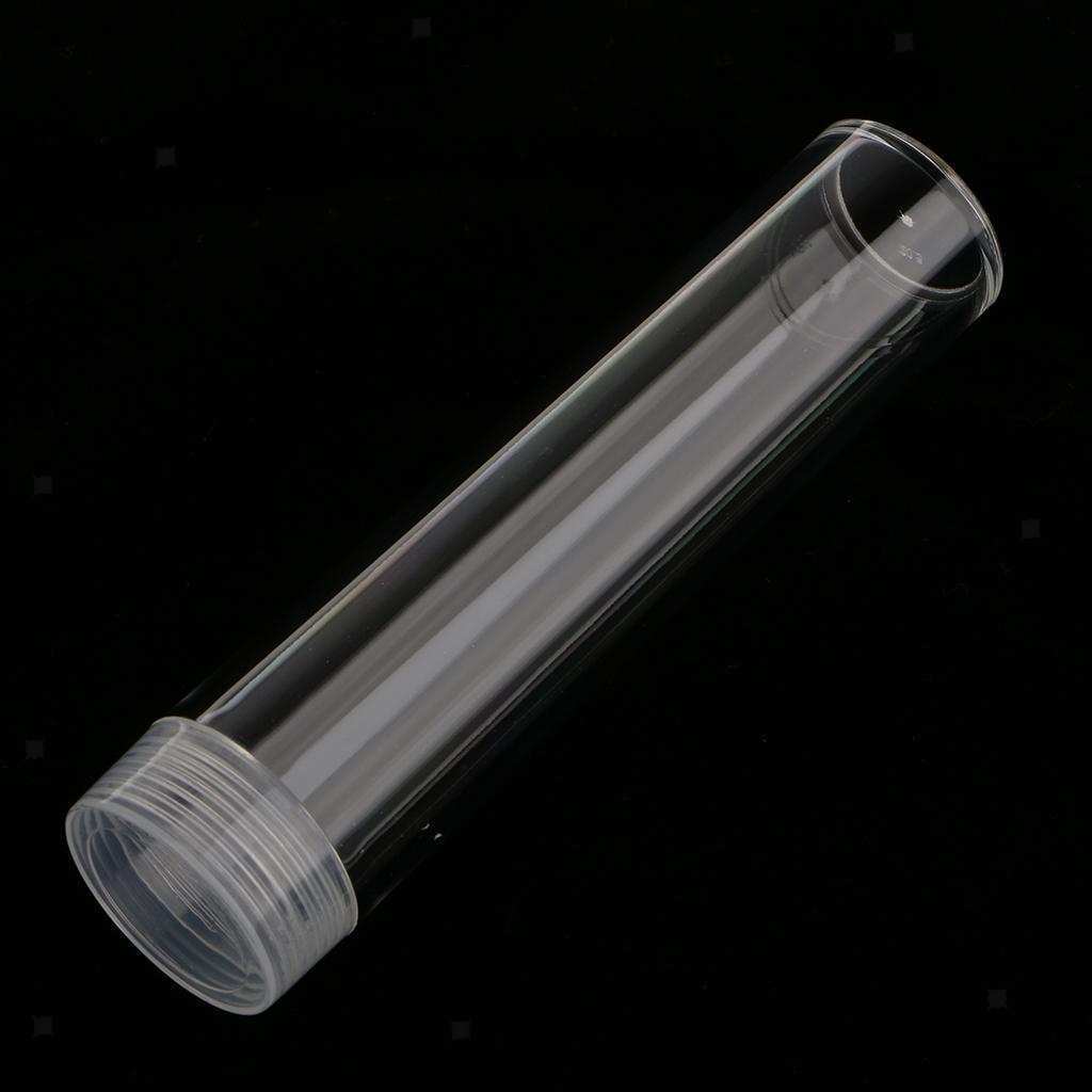 10x Clear Coins Tube Cases  Organizer Container for 25 Coins 20.5mm