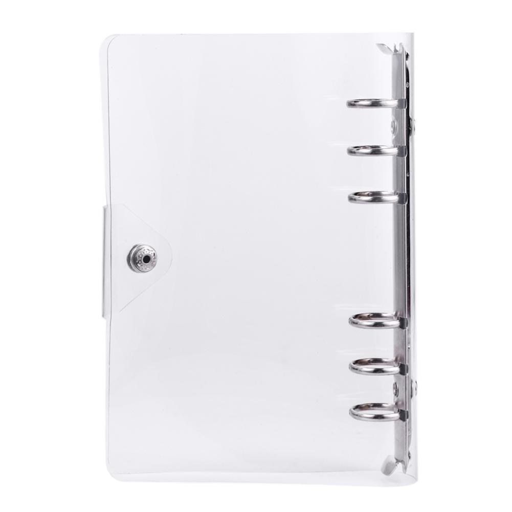 PVC Loose-Leaf Shell Notebook Diary Hand Account Binder (Transparent A6)
