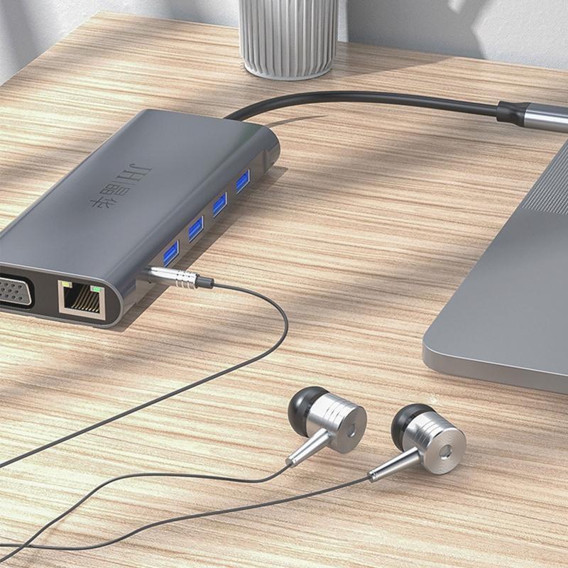 12 in 1 USB Hub 3.0 Type-C Adapter Hub Docking Station HDMI-compatible 100W PD