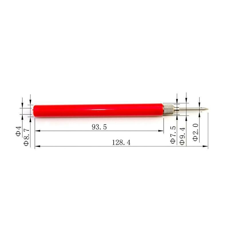 2pcs Spring Test Probe Tip Insulated Hook Wire Connector Lead Pin for Multimeter