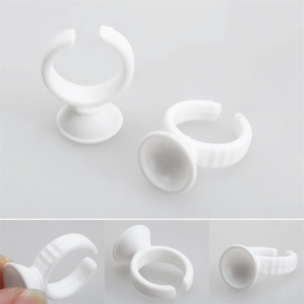 Body Tattoo Ink Holder Cups 50pcs/Bag White Plastic Disposable Permanent Makup