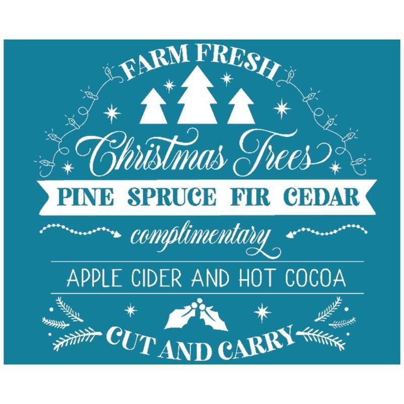 Pine Spruce Fir Cedar Self-Adhesive Silk Screen Printing Stencil Reusable Sign