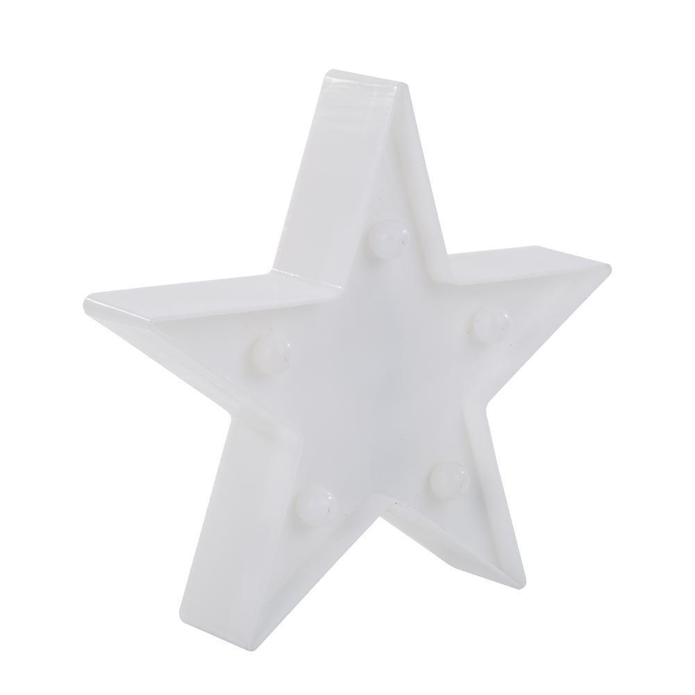 Star Shaped LED Night Light Household Club Indoor Kid Bedroom Decor (White)