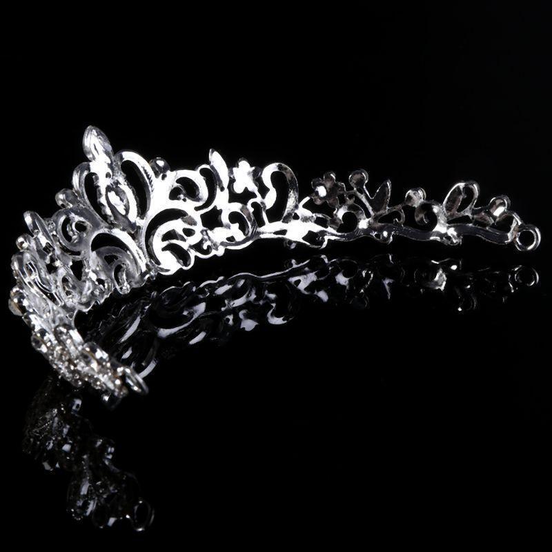 Bridal Princess Austrian Stunning Crystal Hair Tiara Wedding Crown Veil Headband