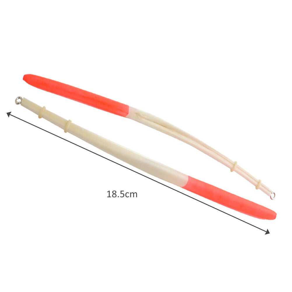 10pcs 18.5cm Feather Float Hard Tail Fishing Float with Rings for Fishing