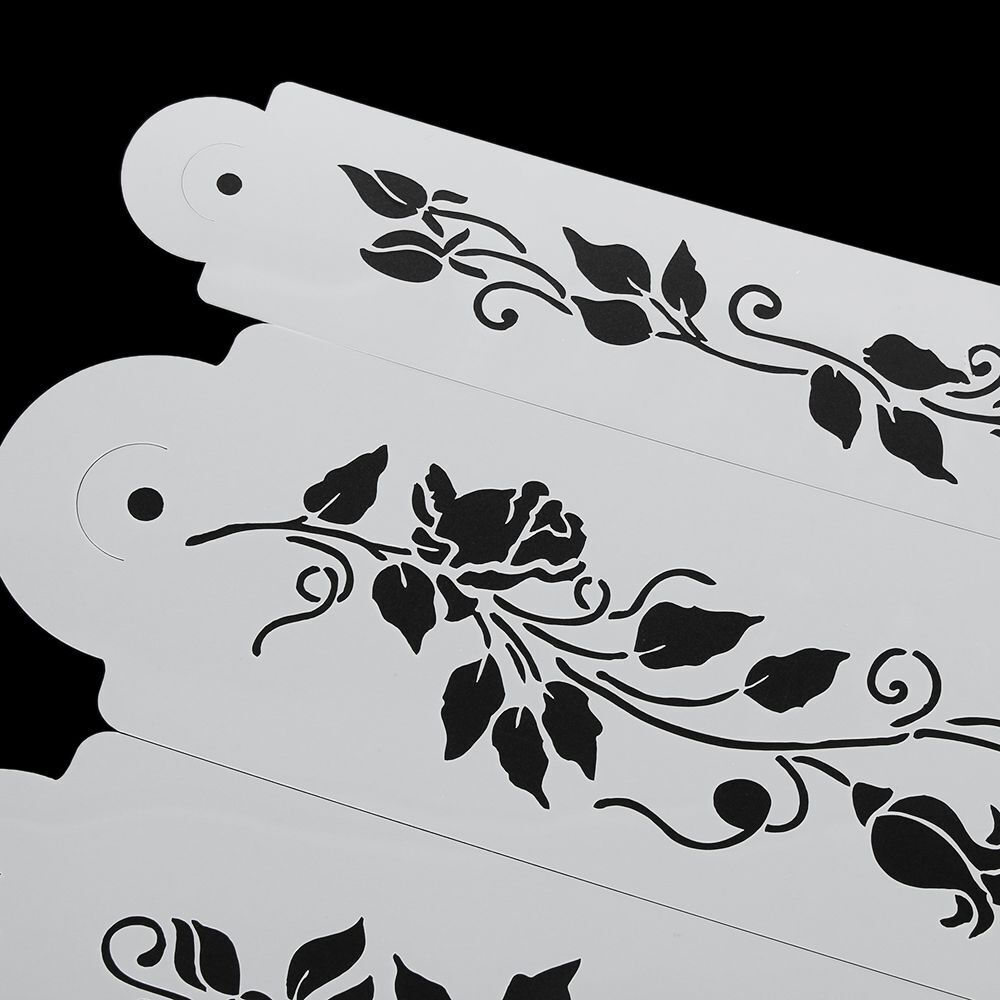 Hot Decor Mould Sugarcraft Tools Tree Vine Leaves Cake Stencil Fondant Border