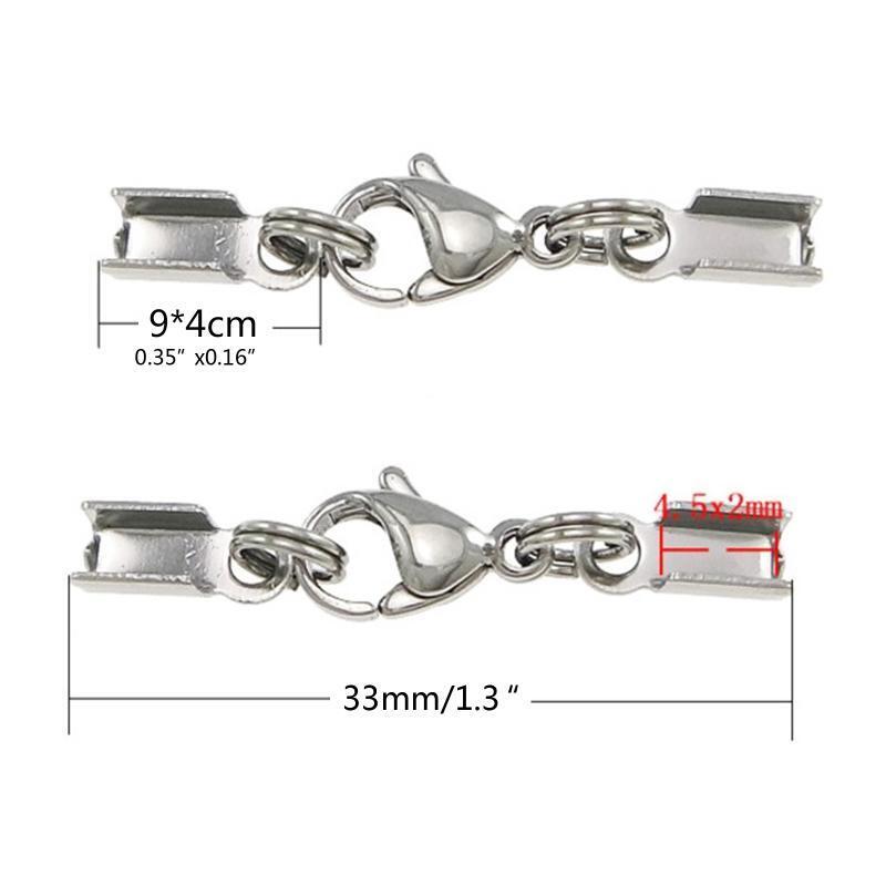 10 Pcs Jewelry Making Lobster Claw Clasp With Crimp End Tips DIY Necklace Kit