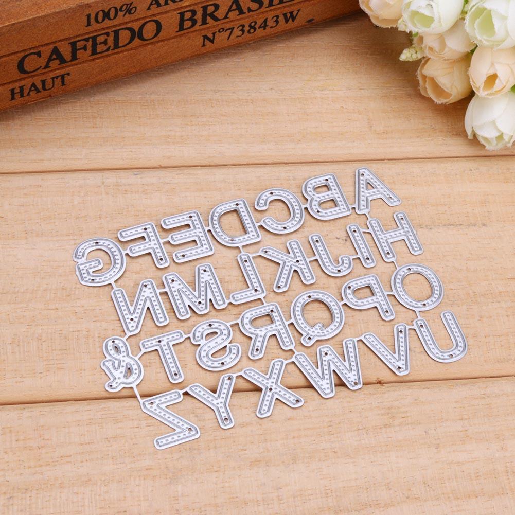 26pcs Carbon Steel Letters Cutting Dies Stencils For DIY Scrapbooking Photo