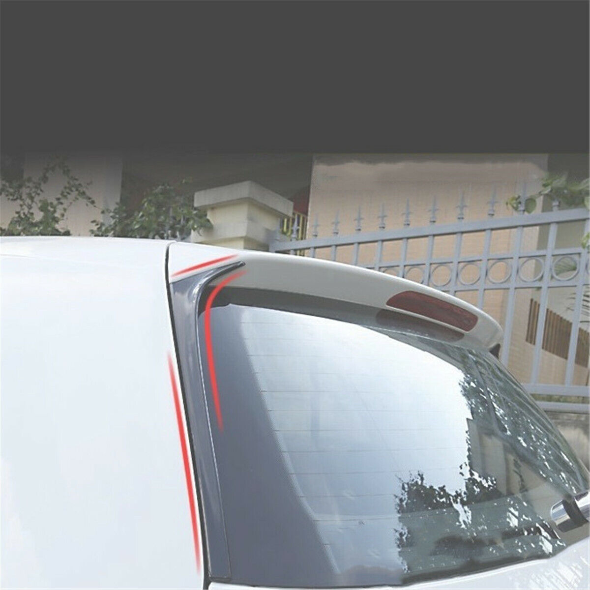 Piano Black For Car 7 7.5 MK7 MK7.5 R GTE GTD Rear Window Side Spoiler Wing
